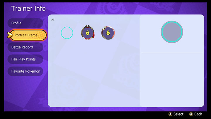 Pokémon Unite > Liste des cadres de portrait